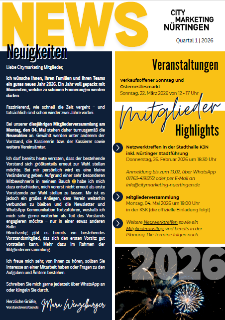 NEWS zum Jahresstart 2026 NEWS zum Jahresstart 2026