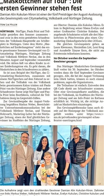Maskottchen auf Entdeckungstour